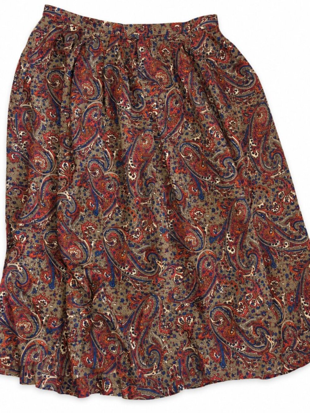 Vintage F.A. Chatta Paisley Midi Skirt Union Made USA ILGWU Women’s Small